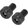 BuyWeek Manopole per Manubrio Moto, Coppia 22 mm Tappi Manubrio Moto Lega di Alluminio Estremità Manubrio Moto per Slider Moto (Nero)