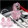 JNNJ Copertura Universale Del Pomello Del Cambio Con Cappuccio per Auto, Felpa Del Decorazione Bastone Cambio Dell'auto, Felpa Con Cappuccio per Il Cambio Manuale O Automatico Antipolvere(Rosa)