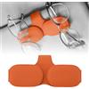 XoeLLe Porta Occhiali Auto, Forte Supporto Magnetico Porta Oggetti per Auto, Pelle Clip per Biglietti da Visita Supporto per Porta Occhiali per Auto, Accessori Auto Interno (Arancia)