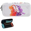 WUERKIYA Custodia compatibile con Switch e Switch OLED Custodia rigida per il trasporto Custodia protettiva con custodia per 10 giochi console e accessori