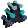 Cecotec Set di 6 manubri esagonali Sweatproof da 1, 2 e 3 kg DrumFit Dumbbell 123 Neoprene Set Rivestimento in neoprene ad alta aderenza, tutti i tipi di utenti, supporto incluso