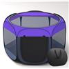 Floving Box portatile per animali domestici, gabbie per cani di medie dimensioni, per interni ed esterni, recinto pieghevole per cani, cuccia per gatti, box per animali domestici (Viola, L, 6-Jan)