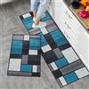 Fecialy Set di 2 pezzi di tappeti da cucina antiscivolo, tappetini e tappeti moderni lavabili per il corridoio, tappeti durevoli per cucina, corridoio e soggiorno, 40x60+40x120CM