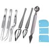 Wanfoou 9 Pezzi Cucchiaio Decorativo,Chef Art Pencil Chef Decorazione Matita Cucchiaio da Cuoco,Pinzette Cucina Professionali,Disegna Bellissimi Motivi per Decorare Tuoi Piatti