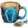 Wvu & Wvo 2025 Nuove Tazze Di Cristallo Minerale Naturale, Tazze Di Caffè Di Cristallo Minerale, Tazze Di Caffè Con Manico Per Tè Latte, Cioccolata Calda (Blu)