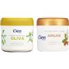 Cien Confezione 2 - Cento - Crema Corpo Idratante Oliva 250 ml. + Crema Corpo Argan 250 ml. Morbidezza per la pelle. Confezione 2