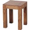 FineBuy Tavolino Legno Massello Sheesham 35 x 45 x 35 cm | Tavolo Soggiorno Stile Country | Tavolo Divano Prodotto Naturale | Tavolino da caffè Piazza