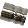 Gardinia Bottoni terminali per aste per Tende, 2 x Cappuccio terminale Tappo, Serie Windsor, Metallo, Aspetto Acciaio Inox, Ø 25 mm