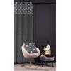 Chic Home CHIC DOTS - Tenda in velluto, 140 x 270 cm, con occhielli, colore: Grigio