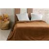 Linder Copriletto in velluto goffrato, 240 x 260 cm, colore: marrone