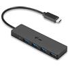 I-Tec USB C Slim Passive Hub 4 Port Senza Alimentatore di Rete Ideali per Notebook Tablet PC Supporta Win Mac OS Compatibile con Thunderbolt 3