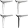 MZZHEDIE 4 Pezzi Argento Gambe per Mobili,Piedi per Mobili Triangolari,Piedini Triangolari in Metallo per Mobili,Carica Fino an 500 KG,Ricambio fai da te per Armadi Divani Poltrone (10cm/3.9in)