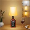 Suright Lampada da Tavolo LED Senza Fili, Ricaricabile Lampada Bottiglia, Lampada Comodino Luminosità Regolabile,Temperatura Tricolore+RGB,IP54 Impermeabile per Ristorante,Campeggio(Non includendo Bottiglie)