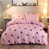 Tabeskly Fragola Sacco Copripiumino Singolo Bambino Piumino Singolo Letto Set Rosa 135x200cm