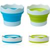 LZYDKH 2 Pezzi Bicchiere Pieghevole, Bicchiere Portatile Silicone Bicchieri Pieghevoli da Viaggio Bicchiere Pieghevole Pennello Pittura Secchio per Lavaggio A Olio(Blu, Giallo)
