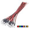 Vrabocry 30 pezzi (6 colori x 5 pezzi) 12V 1,5Hz singolo colore lampeggianti LED pre-wired DC 12V 5mm clear lens bianco caldo rosso giallo verde blu