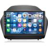 CAMECHO Android 13 Autoradio con Navigatore GPS per Hyundai IX35 2010-2015,Schermo da 10 Pollici Stereo 2 DIN con Bluetooth FM/RDS Mirror Link WiFi SWC+Retrocamera