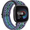 TumCez Cinturino Compatibile con Fitbit Versa 4/Fitbit Versa 3/Fitbit Sense 2/Fitbit Sense Cinturino, Regolabile Braccialetto Elastico in Nylon Cinturino di Ricambio Sportive per Donna Uomo