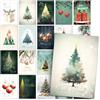 beriluDesign Biglietti di Natale Set Alberi 20 cartoline (20 carte)