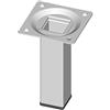Element System 18133-00286 Set de 4 Gambe in Acciaio con Piastra di Ancoraggio, Bianco, 10 cm, Set di 4 Pezzi