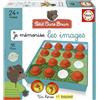 Educa - Piccolo Orso Marrone. Il Bambino sceglie Un pezzo, la restituisce per vedere l'immagine che nasconde e cerca di trovare la stessa Immagine prendendo Un altro pezzo per formare una coppia