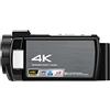 BAFEIYA Registratore per videocamera Vlogging con videocamera Videocamera 4K Videocamera for visione notturna IR Videocamere Vlog digitali Full HD Professionale(Standard package)