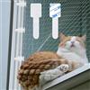 TenaLucy 60 Pezzi Gancio Adesivo per Esterni,Senza Foratura Ganci Adesivi per Gatti sul Balcone Fissaggio per Rete da Balcone per Gatti Ganci Adesivi Esterni Modello 3M,per Rete per Gatti Balcone