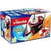 Vileda Turbo EasyWring & Clean - Set completo di mocio con secchio e centrifuga + 6 testine di ricambio Turbo