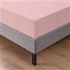 IlGruppone Il Gruppone Passione Casa Lenzuolo sotto con Angoli Elastici 100% Puro Cotone Lenzuola in Vari Colori A Tinta Unita Angolo Elastico - Rosa - Matrimoniale