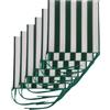Il Tuo Artigiano Design Set 6 Cuscini per Sedie da Giardino Made in Italy - Cuscini Copri Sedie da Cucina 40x40 cm spessore 4 cm - Tessuto Cotone, Imbottiture in Spugna (Bianco e verde)