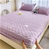 Mateju Lenzuolo con Angoli in Pile Jacquard, Coprimaterasso in Inverno, Morbido, Caldo, Angolo Elastico Profondi da 28 cm per Letto Singolo, Matrimoniale, Una Piazza e Mezza (180x200cm,Viola)