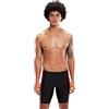 Speedo Dive II Jammer da Nuoto Uomo, Nero/Fed Rosso/Tortora, 3XS
