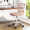 FurnitureR Sedia da ufficio a casa, seduta per computer moderna e regolabile, sedia da ufficio senza bracciolo girevole, sedia da ufficio per giovani, sala studio, rosa