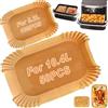 VIKKI 150 pezzi di carta da forno per friggitrice ad aria calda Ninja AF500EU AF500EUCP, Cecotec 9000, carta rettangolare Airfryer per Flex Drawer Dual Zone 5.2L, 10L&10.4L, diverse due misure