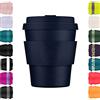 Ecoffee Cup 8oz 240ml Ecoffee Cup Riutilizzabile Eco-Friendly 100% a base vegetale tazza di caffè con coperchio e manica in silicone - Tazza da viaggio senza melamina, Dark Energy