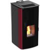 tepor Termostufa A Pellet Idro Doppia Porta 28 Kw Bordeaux Con Kit Sanitario Tepor