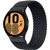 SOLOLUP Intrecciato Solo Loop per Samsung Galaxy Watch 3 45mm/Galaxy Watch 46mm/Gear S3 Frontier/Classic for Huawei Watch 2 Classic/3/3 pro/GT2/GT3, Cinturino in Tessuto di Nylon 22mm, Nero-XS