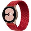 SOLOLUP Intrecciato Solo Loop per Samsung Galaxy Watch 3 45mm/Galaxy Watch 46mm/Gear S3 Frontier/Classic for Huawei Watch 2 Classic/3/3 pro/GT2/GT3, Cinturino in Tessuto di Nylon 22mm, Rosso-S