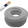 DIMELITALIA Lunghezza Metri 50, Sezione Conduttore 2x1,5mmq, CONFEZIONE 1 *** Cavo elettrico grigio fror gommato flessibile tutor bipolare antifiamma 2 fili