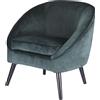 Galileo Poltrona Design Moderno in Tessuto Velluto 74x66x77 cm colore Verde scuro - 2191363