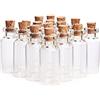 erioctry Bottigliette mini 5 ml messaggio per spezie, bottiglie in vetro con tappo in flaconcini cute Empty Sample Jars Great for Message party wedding Favors Decorations 10PCS