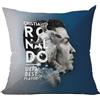 The Beach Stop Federa per cuscino con eroe dello sport, Cristiano Ronaldo, idea regalo per uomini, donne, ragazzi e ragazze, 45 x 45 cm, 18 x 18 cm, blu Ronaldo