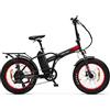 Argento Mini Max GT Foldable E-bike, Ruote Fat 20 x 4, Freni Idraulici, Batteria 615Wh, Motore 250W, Peso Max Supportato 100 kg, Ar-bi-220010