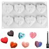 SwirlColor Stampo Cuore 3D in Silicone, Stampo da Forno a Forma di Diamante per Fare Piccole Torte al Torta, cioccolato, caramelle, cottura al forno, stampo da cucina, con Pennello per Pulizia 1 pz