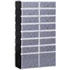 Homcom Scarpiera fai da te 16 Cubi Guardaroba Modulare Scarpiera Cubi, Bianco e Nero in Plastica, a 6 Ripiani 2 Righe 95 x 37 x 160cm|Aosom
