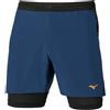 MIZUNO bermuda MIZUNO Bermuda trail 5.5 2in1 blu