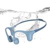mojawa Run Plus Cuffie a Conduzione Ossea, Impermeabili IP68, Open Ear Bluetooth con Microfono e MP3 32GB, Wireless per Corsa, Nuoto, Ciclismo, Palestra, Blu