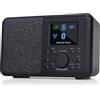 MangoKit SR10 Internet Radio con DAB+,radio WIFI con lettore di podcast,DAB intelligente con Bluetooth,radio FM, da cucina con alimentazione e abatteria,doppio allarme,supporto pre selezioni-Nero