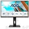 AOC MONITOR AOC LED 31.5" Wide U32P2 VA 3840x2160 4ms 350cd/mq 3.000:1(50.000.000:1) 2x3W MM Reg.H PIVOT 2HDMI DP