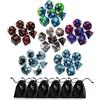 CREEBUY DND - Set di dadi poliedrici D&D, confezione da 6 pezzi D20, D12, D10, D8, D6, D4, compatibili con Dungeons and Dragons, giochi di ruolo RPG MTG